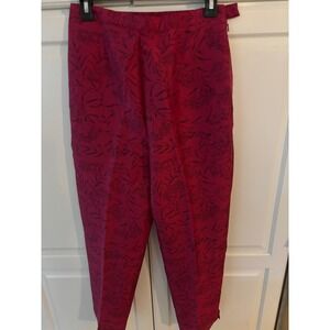 Melrose Studio Petites Floral Silk Pants Elastic Waist‎ Dress Casual